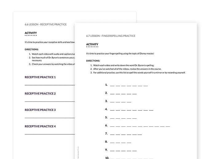 ASL Course Workbooks