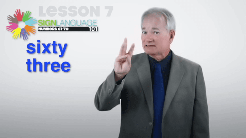 Learn to Sign Numbers 61 to 70 in ASL