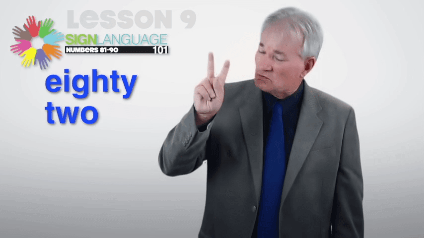 Learn to Sign Numbers 81 to 90 in ASL