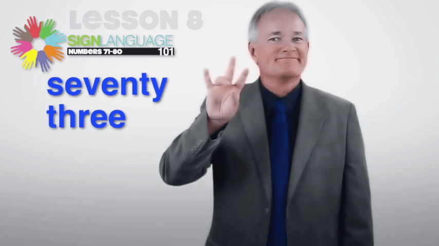 Learn to Sign Numbers 71 to 80 in ASL